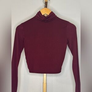 Burgundy Long Sleeve Top